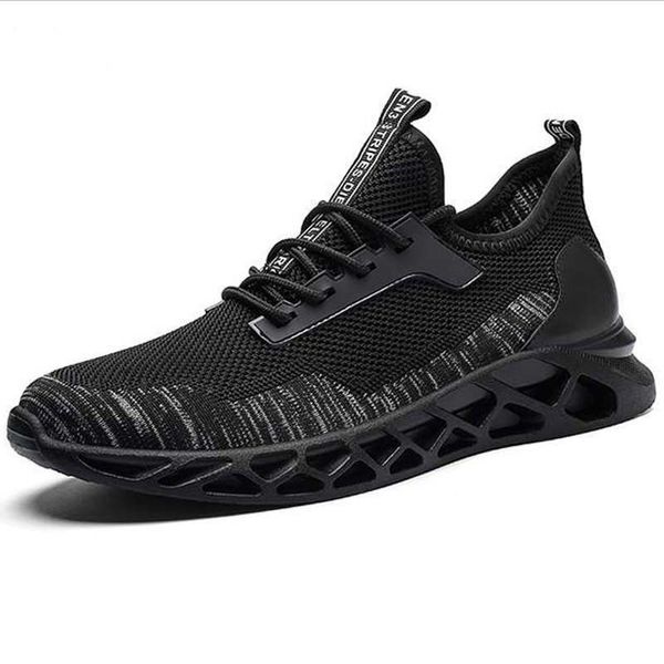 

new men casual shoes mesh outdoor breathable work shoes summer zapatos hombre sapatos male non-slip walking sneakers, Black