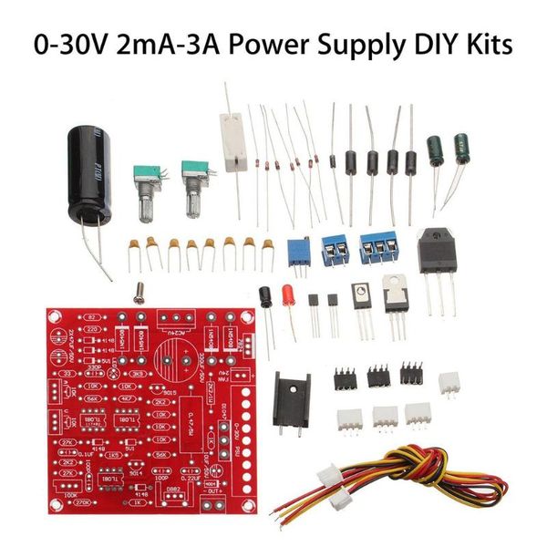 

0-30v 2ma-3a adjustable dc regulated power supply diy kit short circuit current limiting protection welding kit
