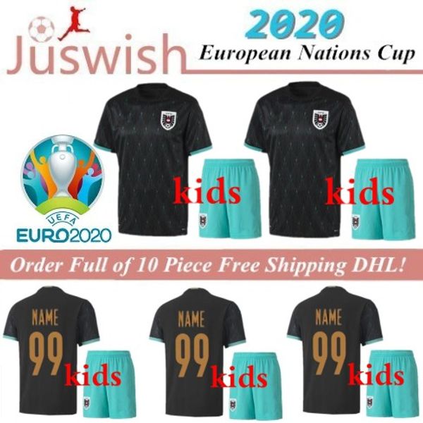 

kids 2020 austria soccer jersey 20 21 alaba arnautovic sabitzer grillitsch camisetas national team away black football shirts