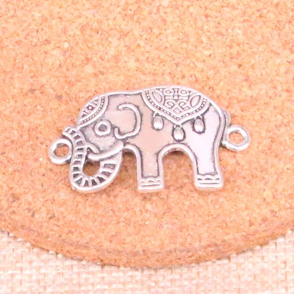 40pcs Charms Elephant Connector 36*21mm Antigo que faz pingente, Silver Tibetano vintage, jóias artesanais de DIY