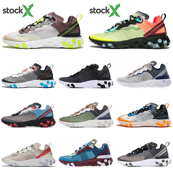 

react element 87 55 stock x undercover running shoes volt racer pink mens trainers designer sports sneakers runner with socks, White;red