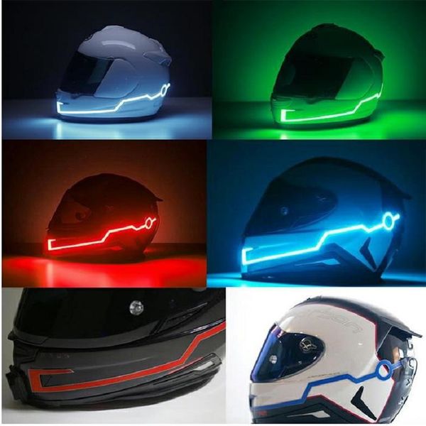 

new motorcycle helmet el cold light led diy naught night riding reflective strip modification cross country safety sticker