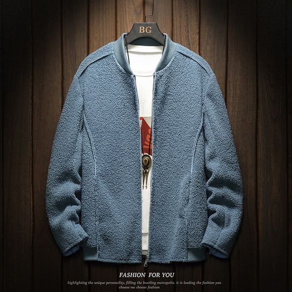 

men's coats & jackets men's new style fashion flannel pure-color coat casual cardigan collar coat male clothing drop shipping, Black;brown