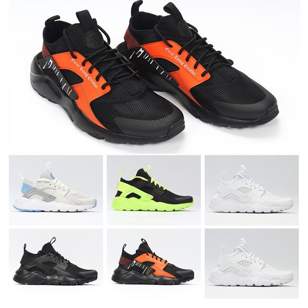 

новейшие 2020 huarache 4 iv повседневные кроссовки для мужчин женщины черный белый оранжевый кроссовки тройные huaraches спортивная обувь кр