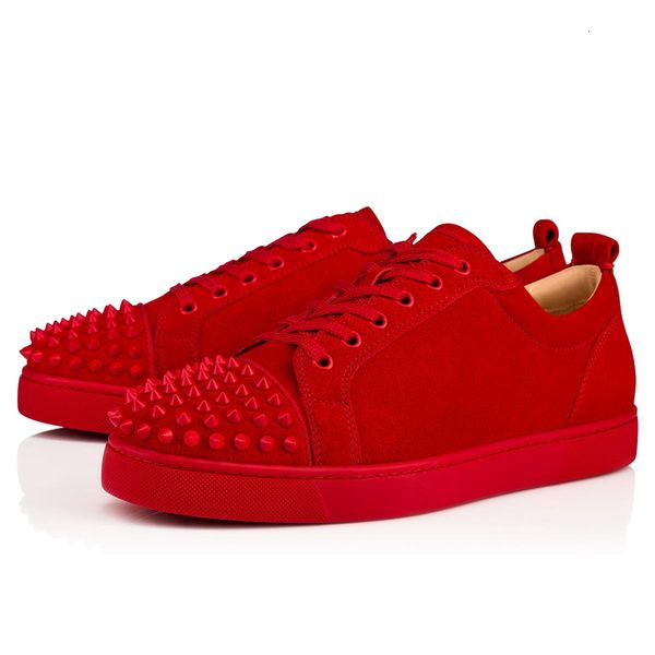 

2019 designer sneakers red bottom low cut spikes flats shoes for men women leather sneakers casual shoes with dust bag
