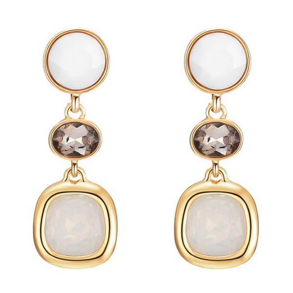 

pendant long earrings beads stone pendant earrings girl, Silver