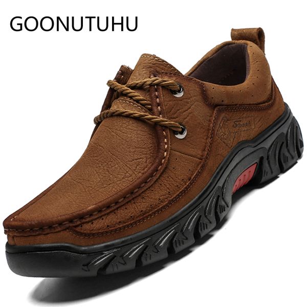 

2019 new fashion men's shoes casual genuine leather male sneakers big size 38-47 lace up shoe man comfortable flat shoes for men, Black