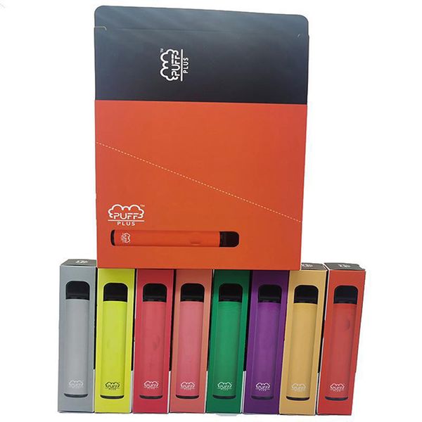 

Puff Bar Plus Vape Pen одноразовые стручки устройства затяжки предварительно заполненные стик стиль 8 цветов электронная сигарета 550mAh аккумулятор 3,2 мл картридж
