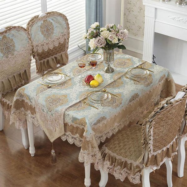 

europe luxury embroidered tablecloth table dining table cover cloth lace coffee fabric home dining tablecloth