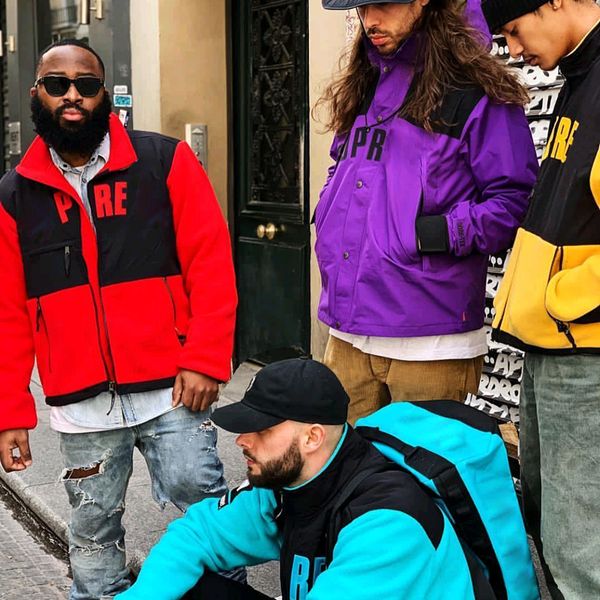 

19ss box logo x thenf arc logo денали руно dojacket parka ьотте руно color matching сращивания зимы куртки пальто улица верхняя одежда, Black;brown