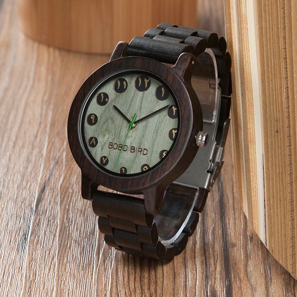 

бобо птица мужские часы арабские цифры дисплей кварцевые бамбуковые наручные часы relojies hombre часы в деревянной коробке изготовленный на