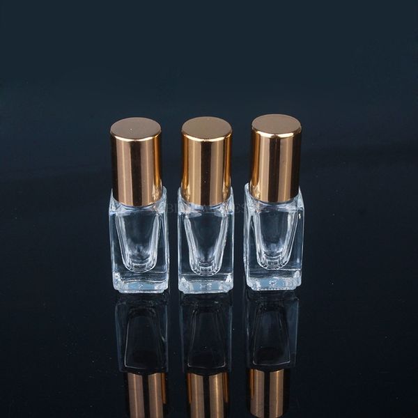 

3ml glass refillable perfume bottle with roll on&empty portable essential oils case with aluminum cap 500pcs/lot