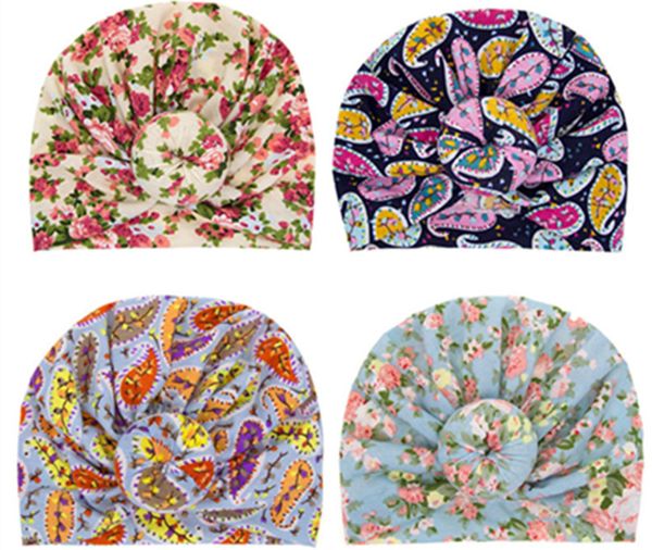 

ins toddler kids beanies bohemian turban knot head wraps infant baby girls hat ball knot flower headwear childs donuts florals hats newd3508, Slivery;white
