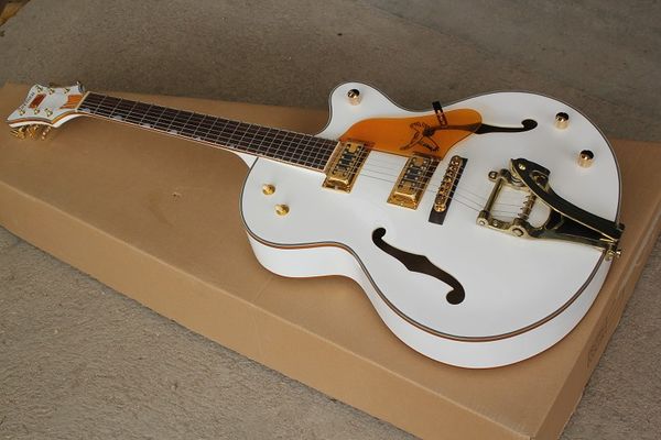 

custom shop 6120 guitar white falcon electric guitar jazz hollow body with big sby tremolo