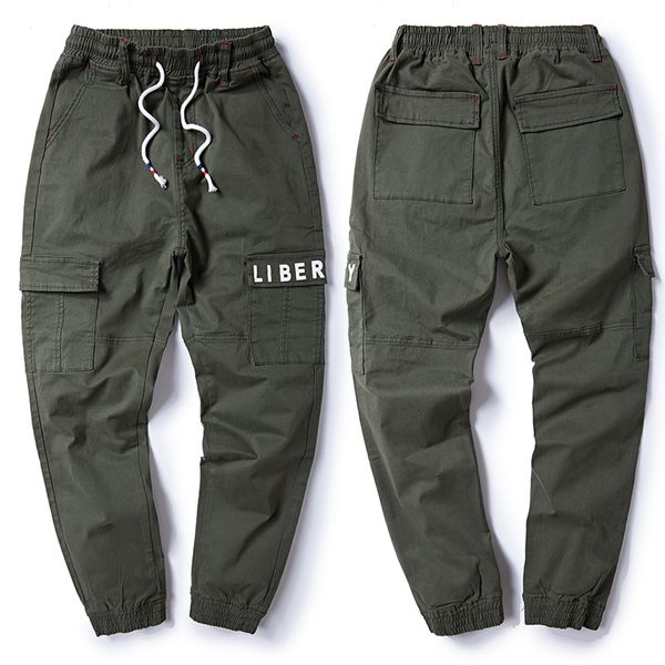 

armygreen хаки мужчины гарем штанах joggers брюки уличная хип-хоп повседневный размер мода sweatpants plus 7xl 8xl, Black