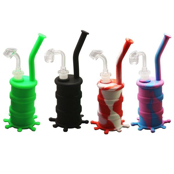 CSYC SI004 Narghilè Popolare Bong in silicone Olio Dab Rigs Tubi 14mm Maschio Quarzo Banger Unghie Pipa da fumo