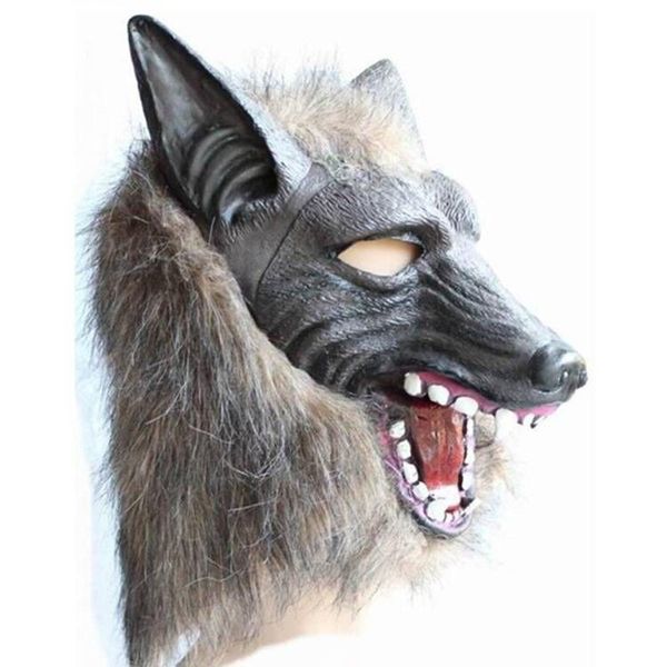 

halloween wolf mask animal head scary creepy werewolf mask cosplay for party monster latex props maskers
