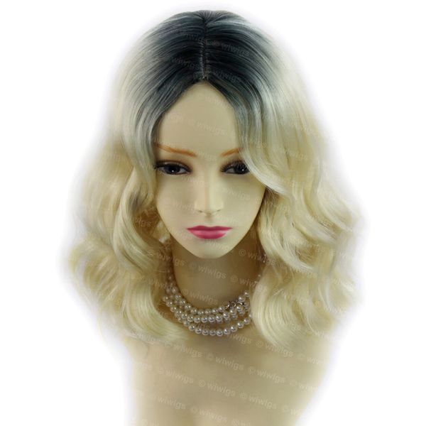 Blonde Black Brown Medium Wavy Lady Wigs Dip Dye Ombre Hair Cosplay Commissions Anime Costumes From Cx322 23 11 Dhgate Com