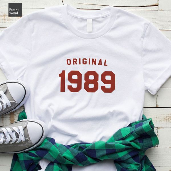 

30th день рождения рубашка летняя мода tshirt graphic tee женщины жизнь 30th день рождения подарки для 1989 день рождения футболки mom tops, White