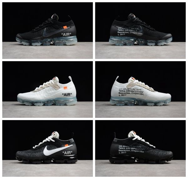 

air vapormax off white flyknit 1.0 cushion running shoes vapormax triple black off-white men athletic sneakers women sport trainers