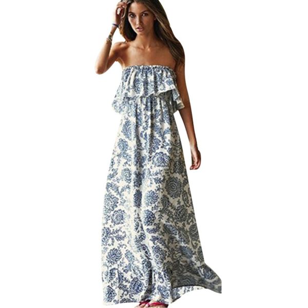 

off shoulder long maxi xl dress women boho evening beach sundress, White;black