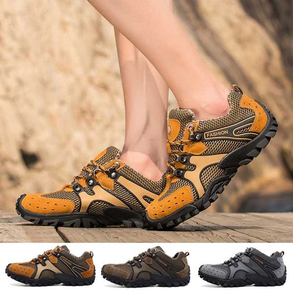 

breathable hiking boots men's skid resistance waterproof climbing shoes