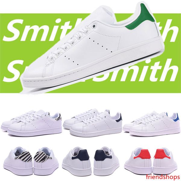

designer shoes smith men women stan shoes black white red blue silver pink smith sneakers casual shoes leathe size 36-45