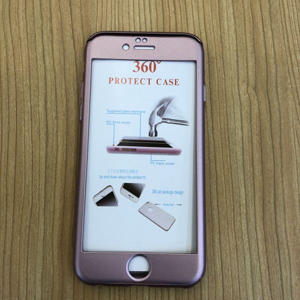 

Luxury 360 Degree Full Covers Phone Cases For iPhone XS MAX XR X 8 7 Plus Hybrid Tempered Glass Screen Protector Covers Samsung