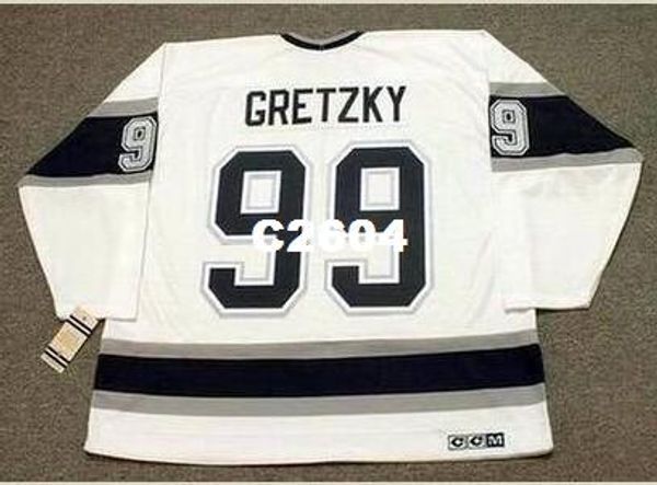 

men #99 wayne gretzky los angeles kings 1993 ccm vintage home hockey jersey or custom any name or number retro jersey, Black;red
