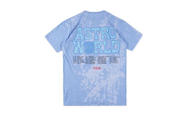 

travis scott world tour round neck tide tee color rendering astronauts portraits of men and women short sleeve designer brandunique