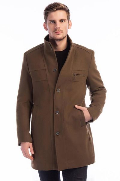 

dewberry male camel overcoat-1020001p8356, Black;brown