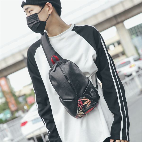 

night market chest bag men's shoulder bag ladies chest lovers korean leisure atmosphere joker pattern messenger