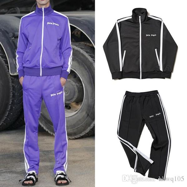 

New palm angel track uit men women vintage port weat uit fa hion ide tripe jacket and pant port wear jogging gym weat uit pxg1025