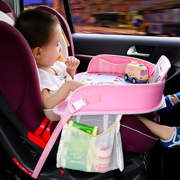 

multifunctional baby car safety seat tray storage kids toys waterproof drink table portable car chair stroller holder playp