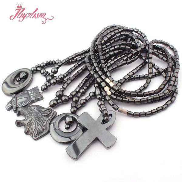 Whole 4x5mm Column No Magnetic Black Hematite Stone Bead Heart Cross Pendant For Necklace Women Fashion Jewellery 17 Charms - Black Hematite Cross Pendant Whole 4x5mm Column No Magnetic Black Hematite Stone Bead Heart Cross Pendant For Necklace Women Fashion Jewellery 17 Charms - Black Hematite Cross Pendant