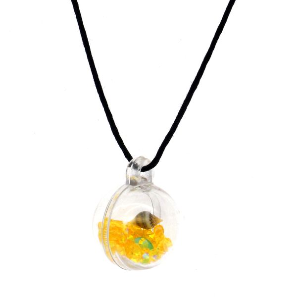 

fashion female diy personalized gifts handmade leather rope resin ball pendant necklace, Silver
