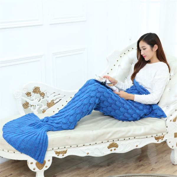 

mermaid tail blanket crochet mermaid blanket for super soft all seasons sleeping knitted blankets