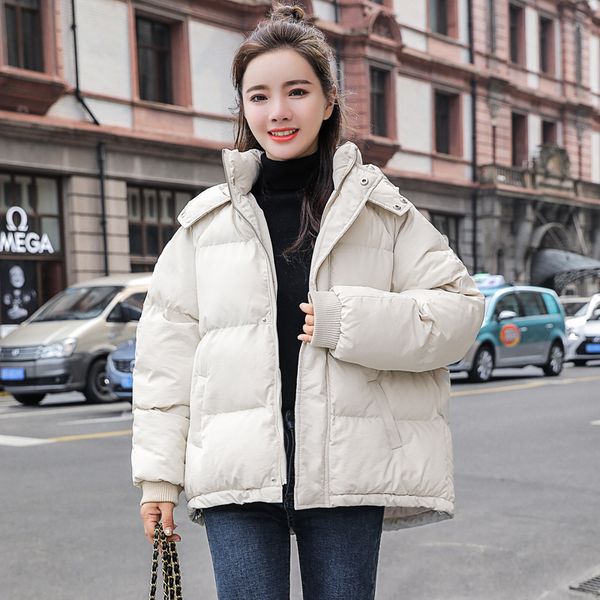 

winter jacket women 2019 plus size parkas coat loose cotton-padded short jackets female parka warm casual women overcoat winter, Black