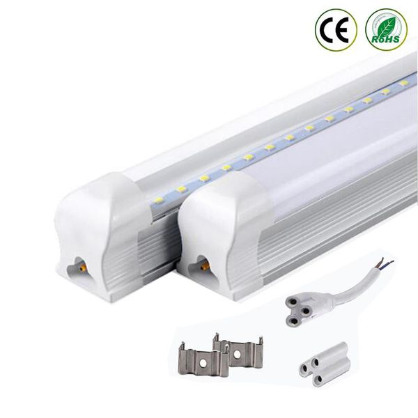 

integrated 1.2m 4ft 22w led t8 tube lights smd2835 96 leds high bright light 2200lm transparent cover 85-265v fluorescent lighting