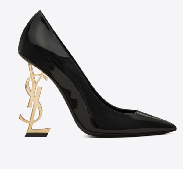 

2018 brand de igner ladie high heel hoe brand letter heel hoe genuine leather fa hion pump new pring footwear hoe