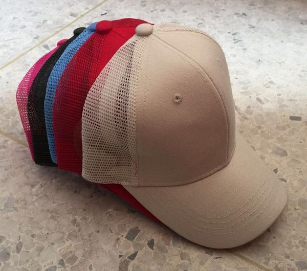 

15 colors plain solid ponytail baseball cap messy buns hat trucker pony caps visor cap dad hat mesh summer outdoor snapbacks fa3170