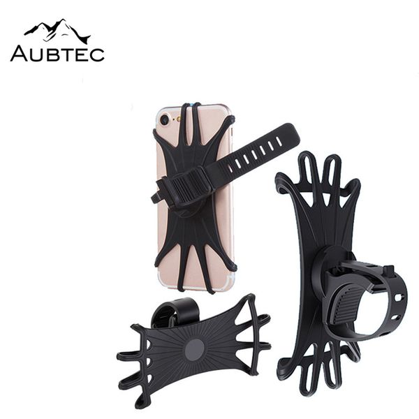 

innovative silicone phone holder bicycle racks for 4-6.3" smartphone gps mount stand bike support cycling bracket accessories