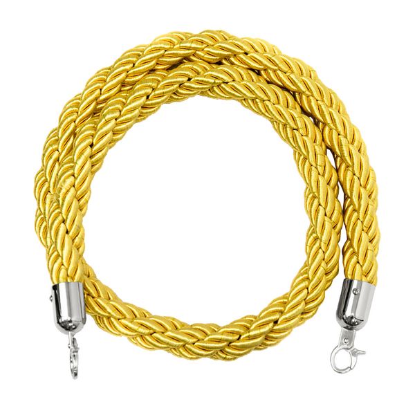 

barrier rope crowd control stanchion queue rope with hooks, 5ft, 6 colors available