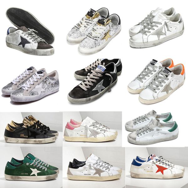 

Golden old style Goose sneakers Dirty shoes Genuine Leather Villous Dermis Casual Shoes Mens Women Luxury Superstar trainer 36-46