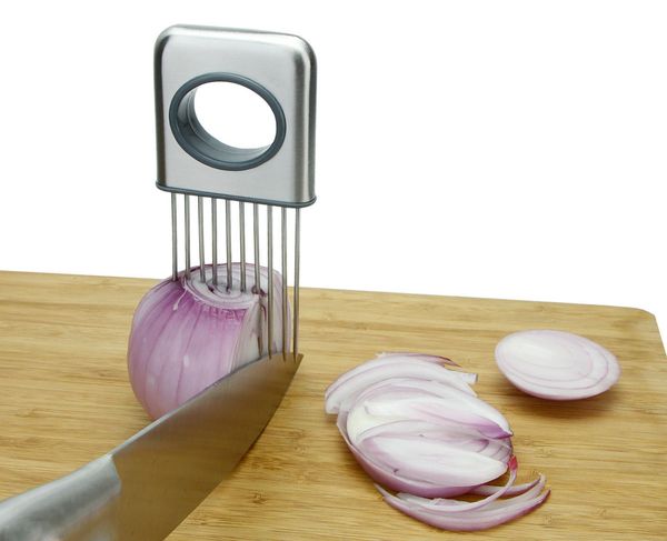 

multifunctional stainless steel onion plug fruit and vegetable slicer meat fixer meat chop loosen meat needle kitchen tool