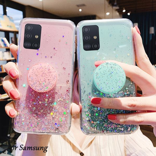 

phone case for samsung galaxy s20 ultra a51 a81 a71 a91 a10 a20 a30 a30s a50 a70 bling glitter case