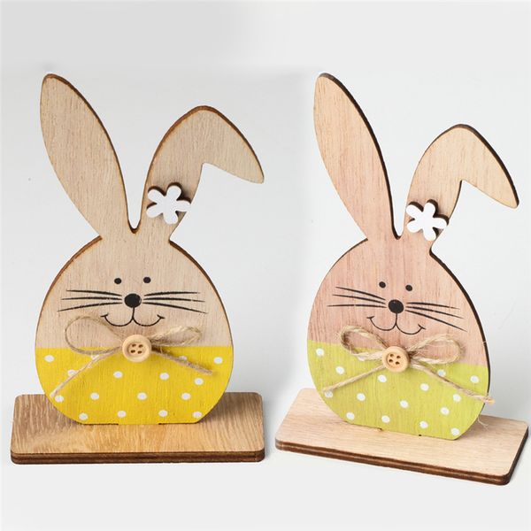 

eooden rabbit ornaments easter decoration tablepgraphy props natural toys rabbit ornaments nordic style party supplies jk2002