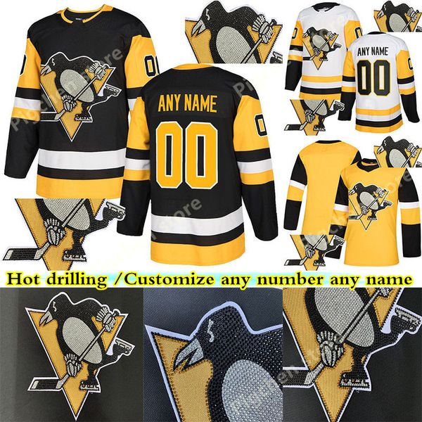 

drilling version pittsburgh penguins jerseys 87 sidney crosby 71 evgeni malkin 58 kris letang 13 tanev 17 rust 66 lemieux hockey jersey, Black;red