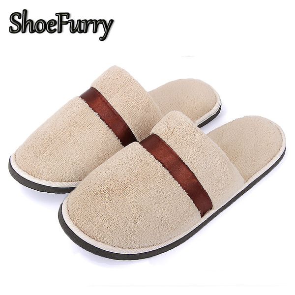 

shoesfurry winter slippers casual indoor shoes men soft plush warm home slipper shoes male autumn cotton bedroom furry slippers, Black
