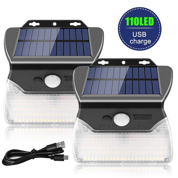 

110led usb солнечный свет три side угол освещения новые солнечная лампа с тремя режимами usb зарядка на открытом воздухе водонепроницаемые ф